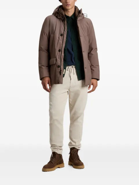Woolrich hooded button-fastening jacket
