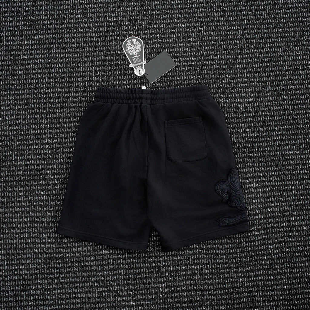 Chrome Hearts Tonal Sanskrit Cross Embroidered Shorts